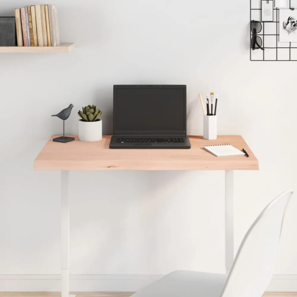 kezeletlen tömör tölgyfa asztallap 80x50x(2-4) cm