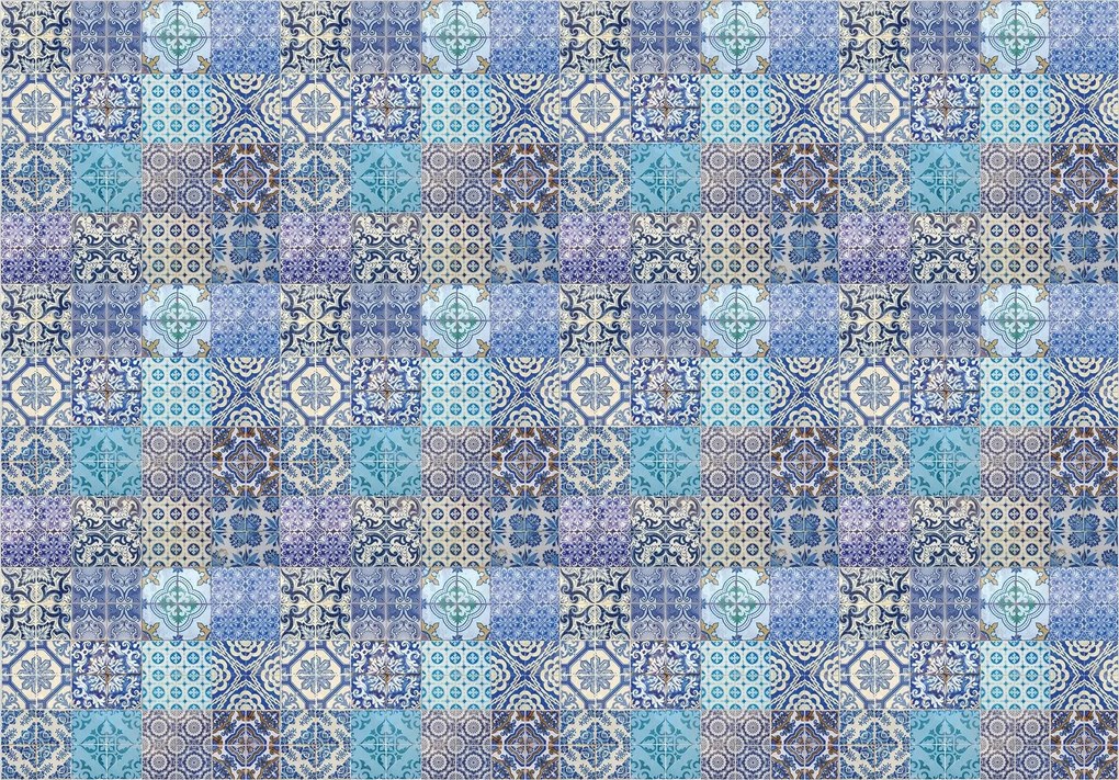 Fotótapéta Geometrikus kaleidoszkóp csempe dísz virágok 416x290 +ragasztó