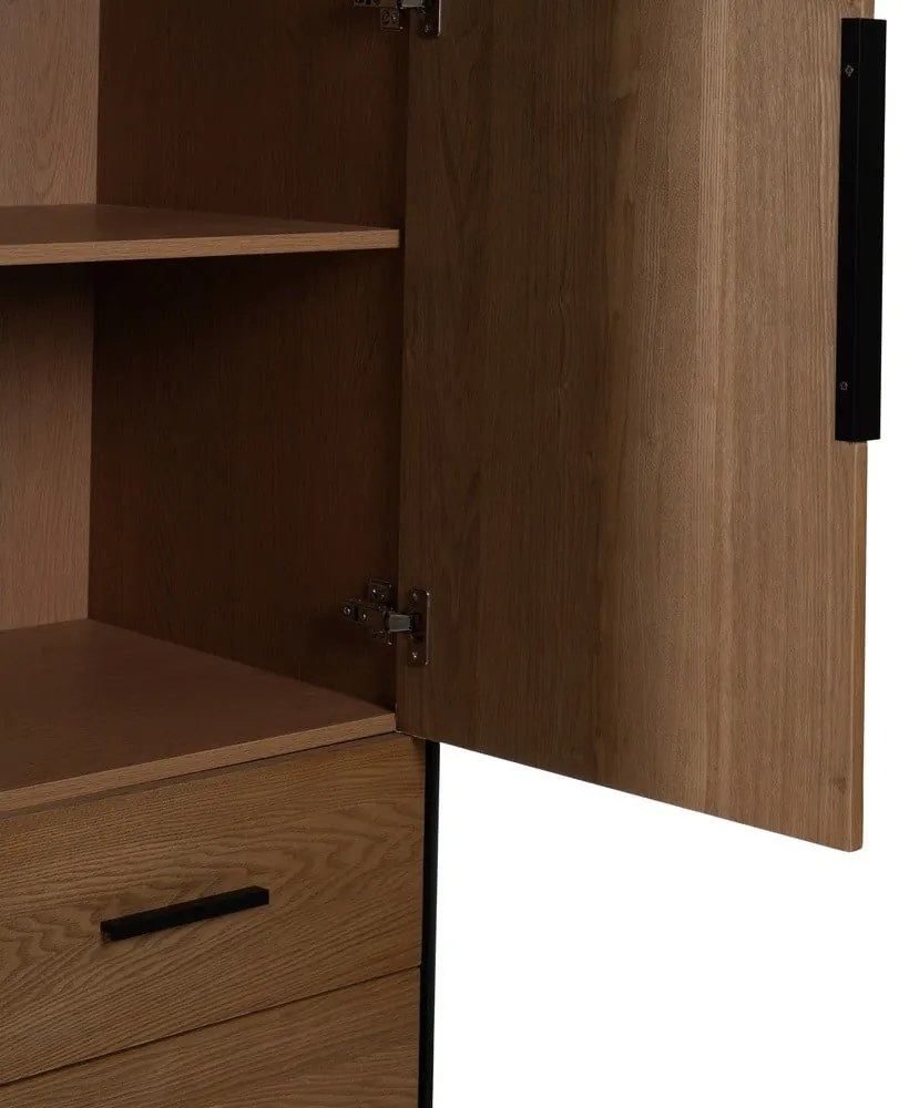 Natúr színű ruhásszekrény kőrisfa dekorral 104x203 cm – Ixia