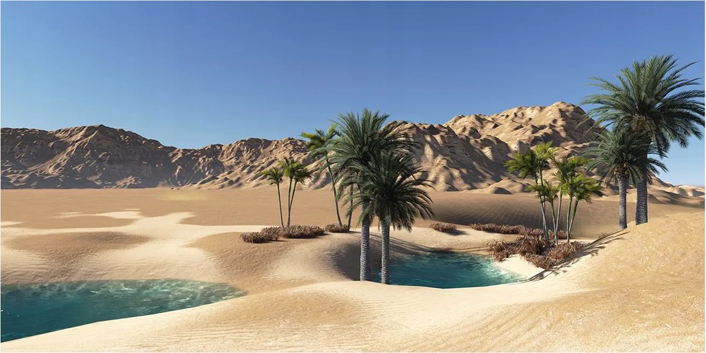 Fotó vászonkép edzett üveg Oázis 140x70