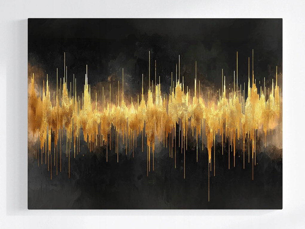 Vászonkép Canvas Absztrakt Diagram Hang Hullám Zene Ritmus 80x60