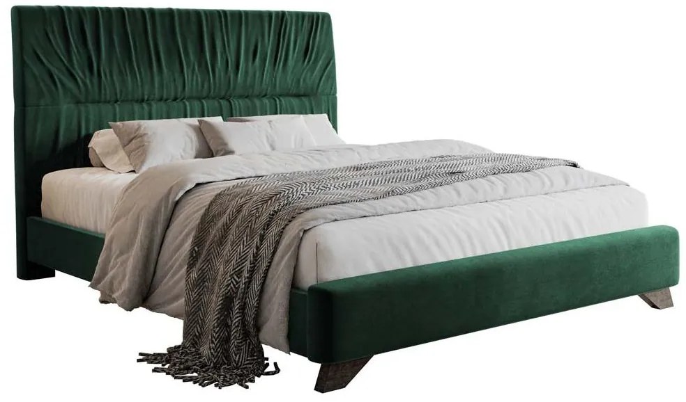 Franciaágy 180 cm Lania 180 (ágyráccsal) (zöld) . 1098723