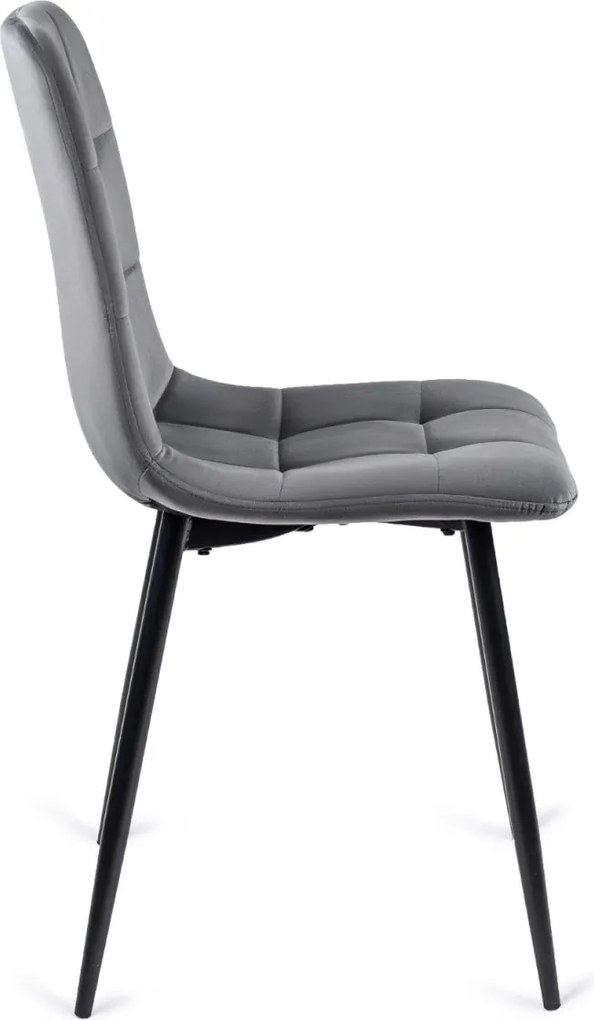 Krzesło PERU Szare Welurowe