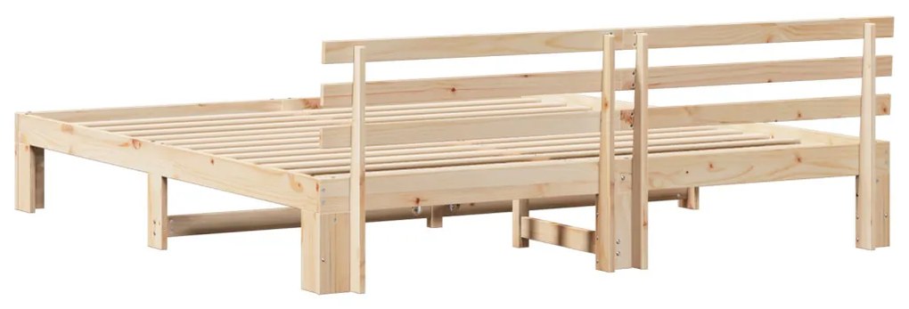 Fenyőfa ágykeret Természetes Tömör fenyőfa 200 x 200 cm Tartós