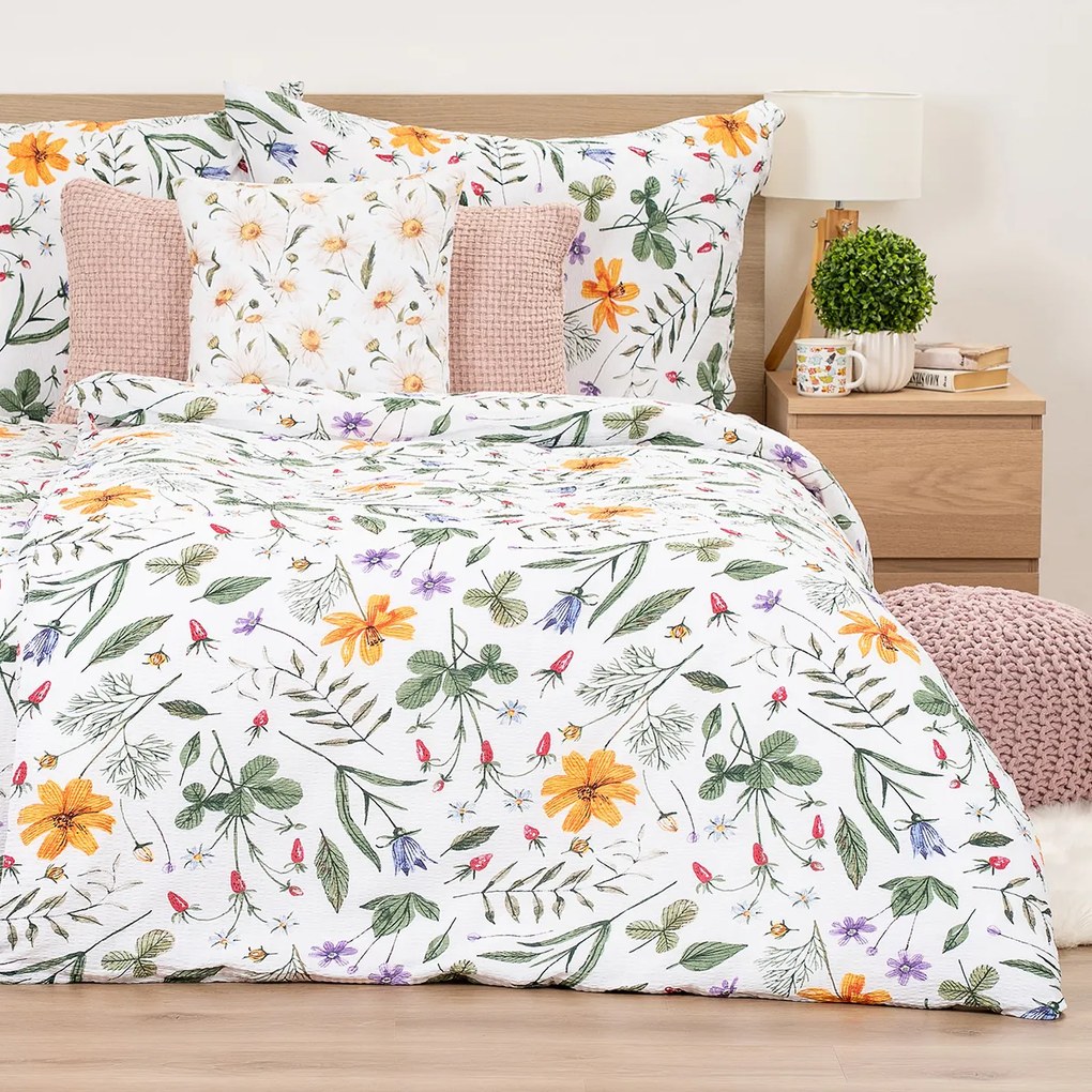 4Homet Wildflower Bliss krepp ágyneműhuza, 140 x 200 cm, 70 x 90 cm, 140 x 200 cm, 70 x 90 cm