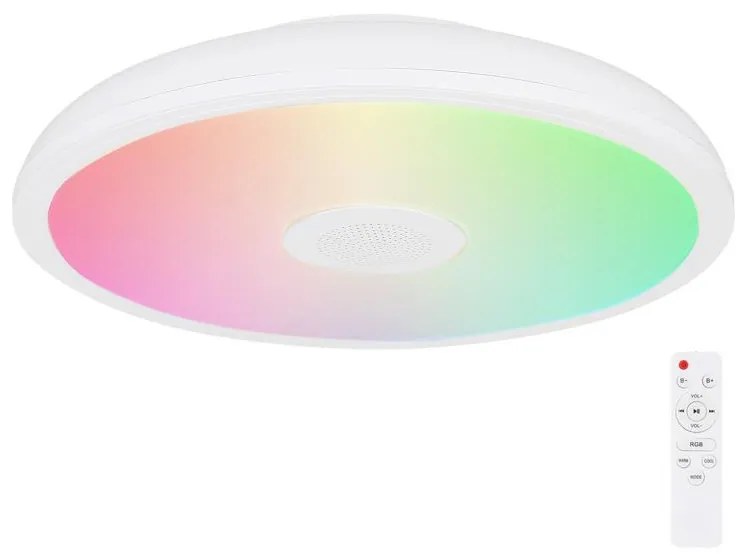 Globo - LED RGB Fürdőszobai lámpa hangszóróval RAFFY LED/18W/230V IP44 + távirányító 41366W
