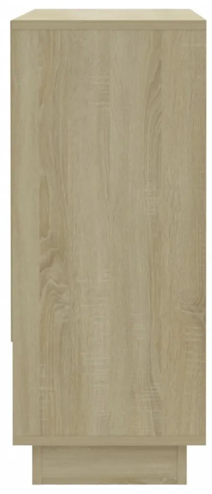 sonoma tölgy színű szerelt fa tálalószekrény 97 x 31 x 75 cm