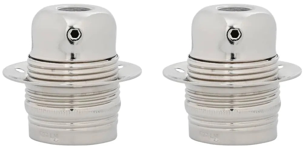 2 db szatén nikkel lámpatartók E27