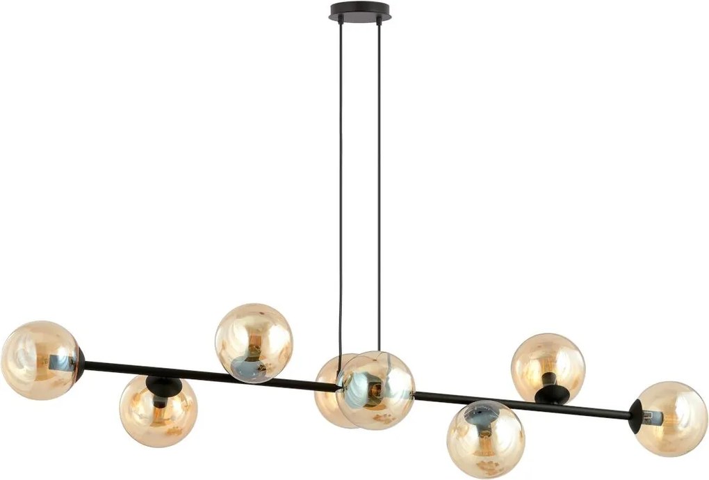 Emibig modern függeszték rossi borostyán fekete emi876/8