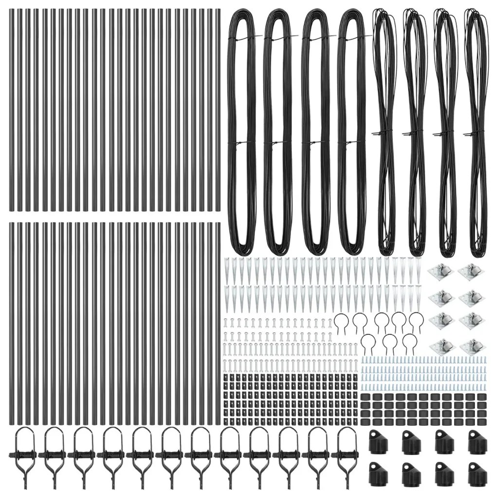 Kerti Kerítésoszlopok Küllővel 52 db Ø32 mm 80 cm Horganyzott Acél