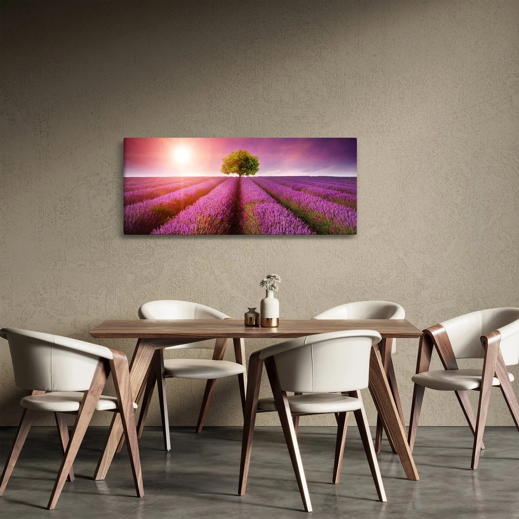 Levendula mező képe (120x50 cm)