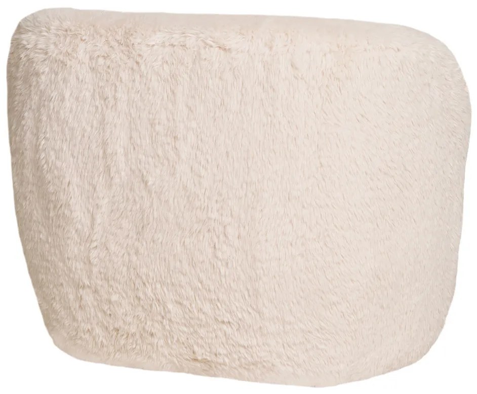 Setubal fotel, mesterséges szőrme, elefántcsont