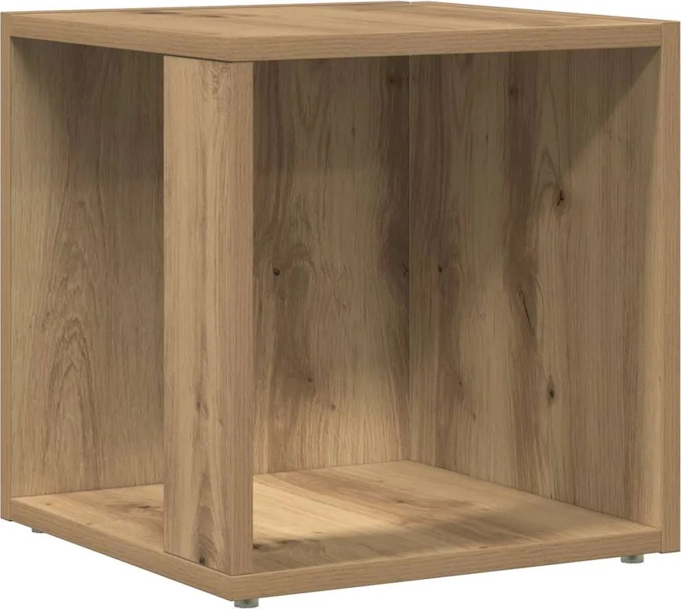 vidaXL kézműves tölgy színű szerelt fa kisszekrény 33 x 33 x 34 cm