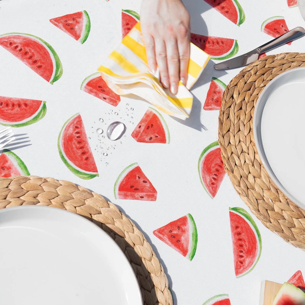 Goldea teflonos asztalterítő - friss görögdinnyék 100 x 100 cm