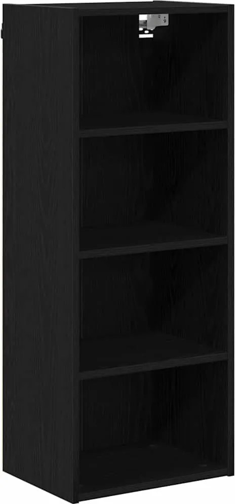 vidaXL Függő szekrény Fekete tölgy 40 x 29,5 x 100 cm Faanyag