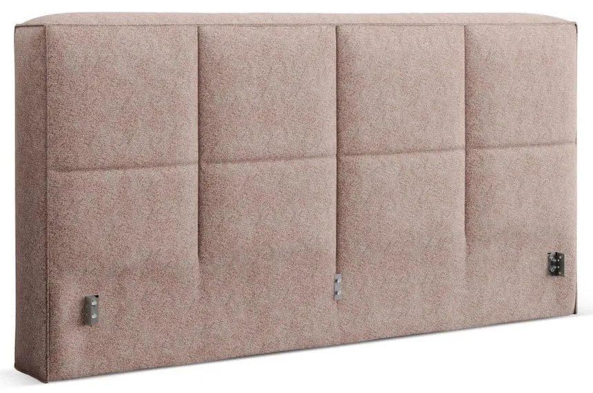 Világos rózsaszín kárpitozott ágytámla 229x100 cm Darren – Micadoni