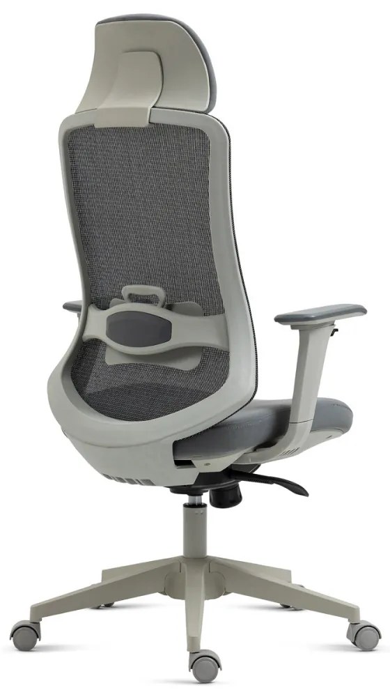 KA-V321 Scaun pivotant în culoare gri. Braț 4D. Mecanism sincron. Spătar reglabil.