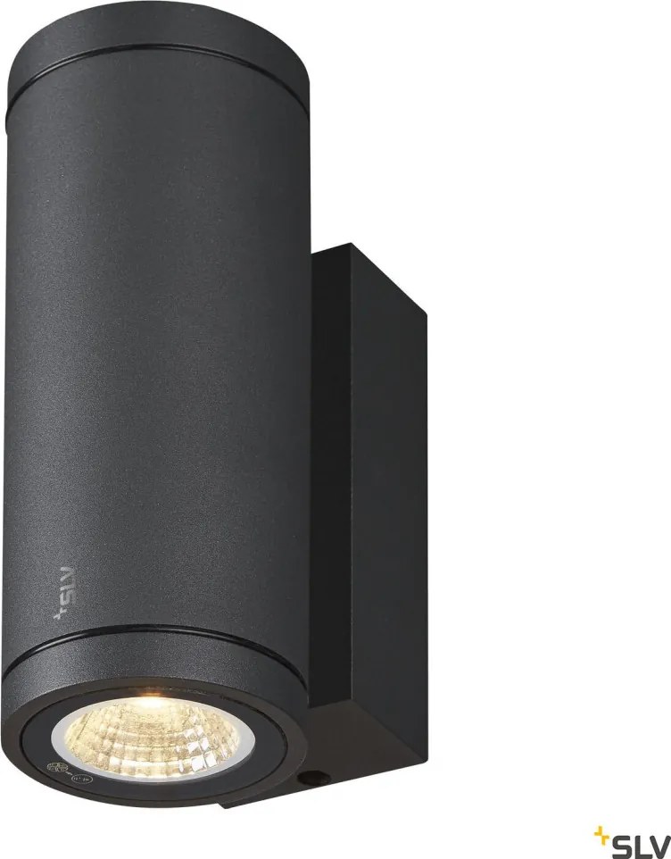 SLV 1003424 ENOLA ROUND Modern Kültéri Fali Lámpa Antracit, Átlátszó LED IP65