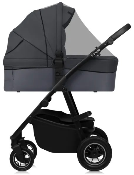 Lionelo - AMBER PLUS 2 az 1-ben kombinált babakocsi, szürke grafit