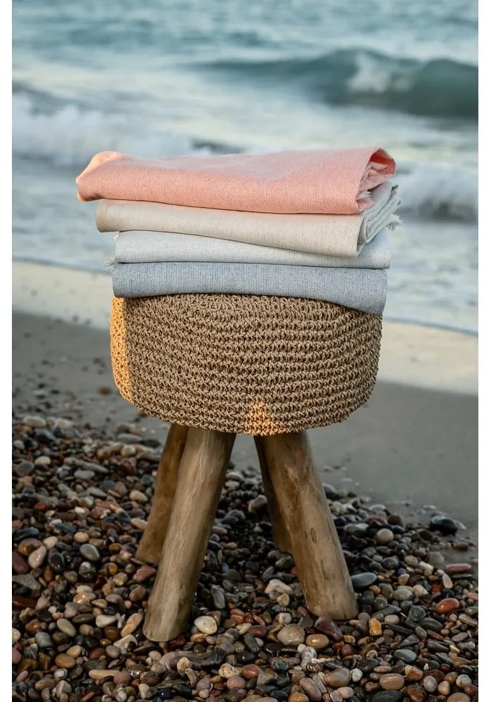 Summer Linen bézs pléd, 140 x 180 cm - Euromant