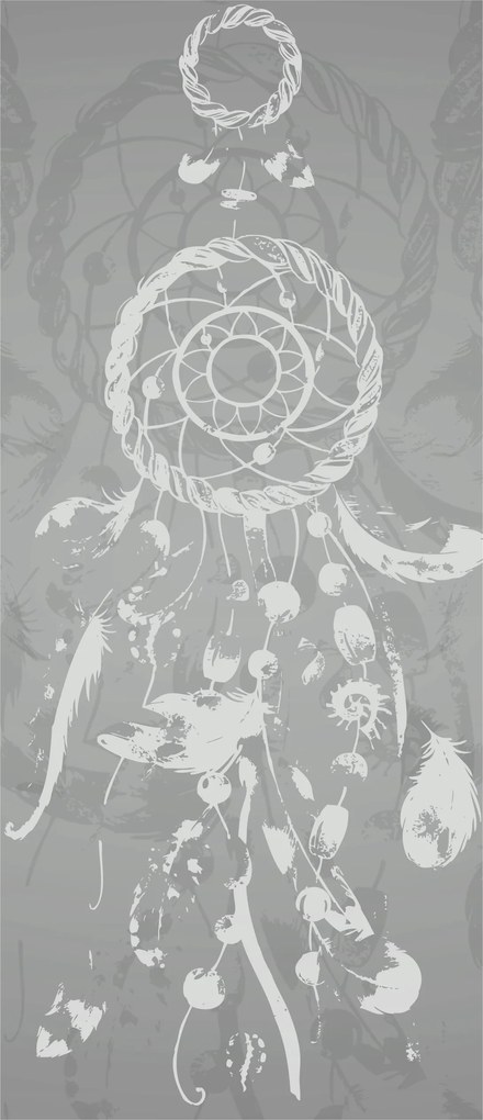 Fotótapéta Álomfogó boho etno monokróm mintás 91x211 +ragasztó