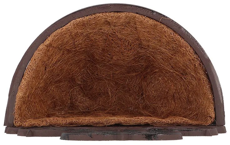 Öntöttvas fali virágtartó kókuszrost betéttel, 29 x 37 cm