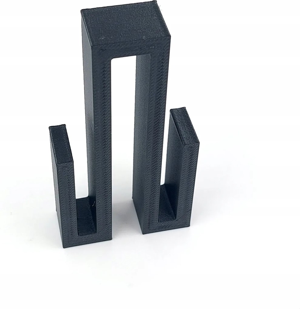 Kétoldalas törölközőtartó akasztó 10mm-es kabin paravánhoz fekete