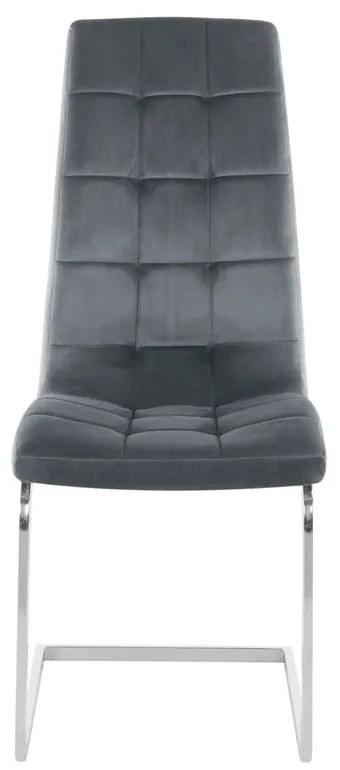 Szürke bársony étkezőszék szett 2 db-os Lola – Støraa