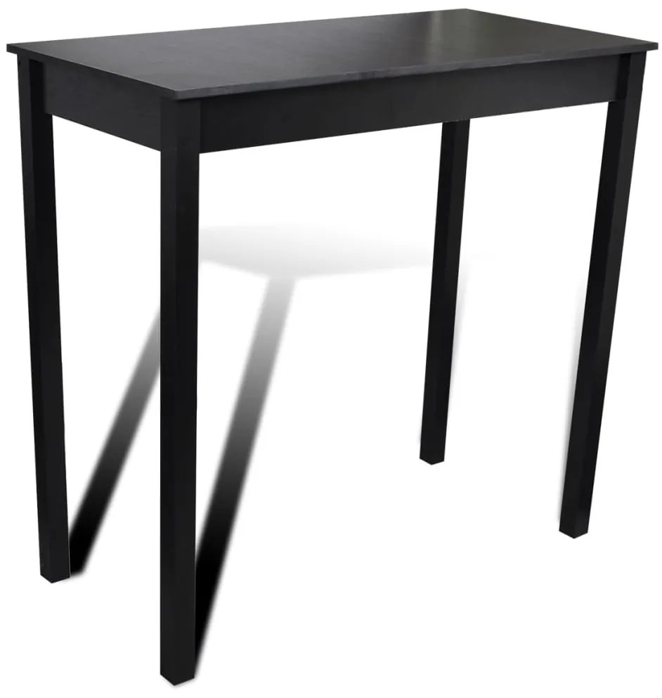 vidaXL Bárasztal 4 db fekete bárszékkel