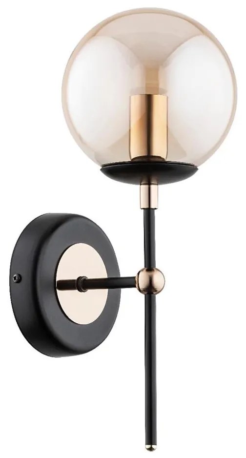 Fali lámpa ITORIS 1xE14/10W/230V fekete/arany