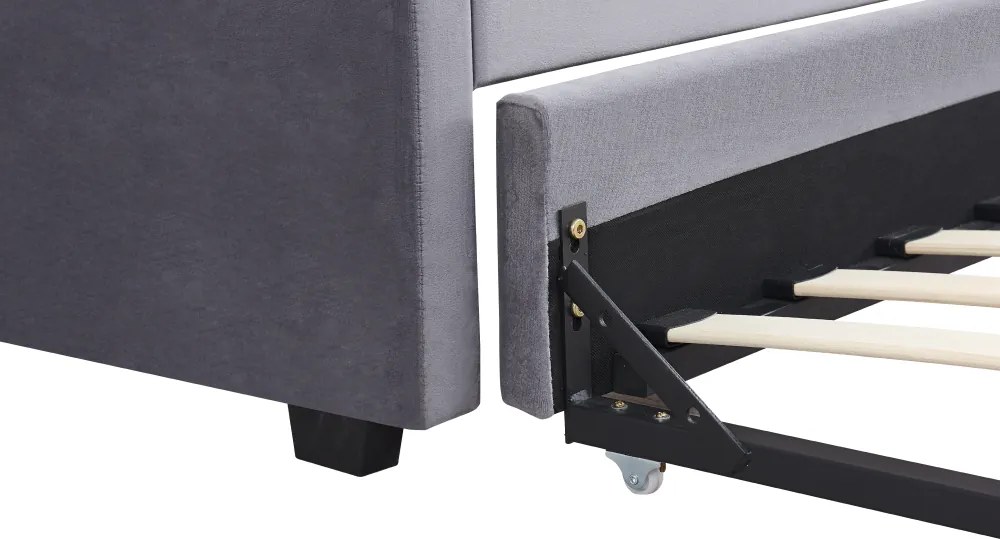 Kihúzható ágy, szürke, ALODA