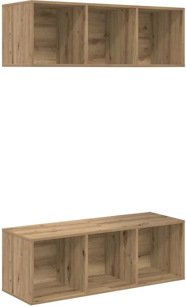 vidaXL TV szekrény garnitúra 2 pcs Artisan tölgy 37 x 37 x 107 cm