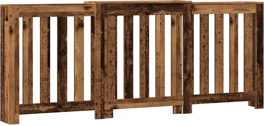 vidaXL antik fa színű szerelt fa radiátorburkolat 205 x 21, 5x 83,5 cm