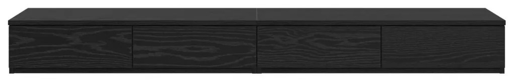 Ágyfiókok fiókkal Musta tammi 140 x 36.5 x 16.5 cm Faanyag