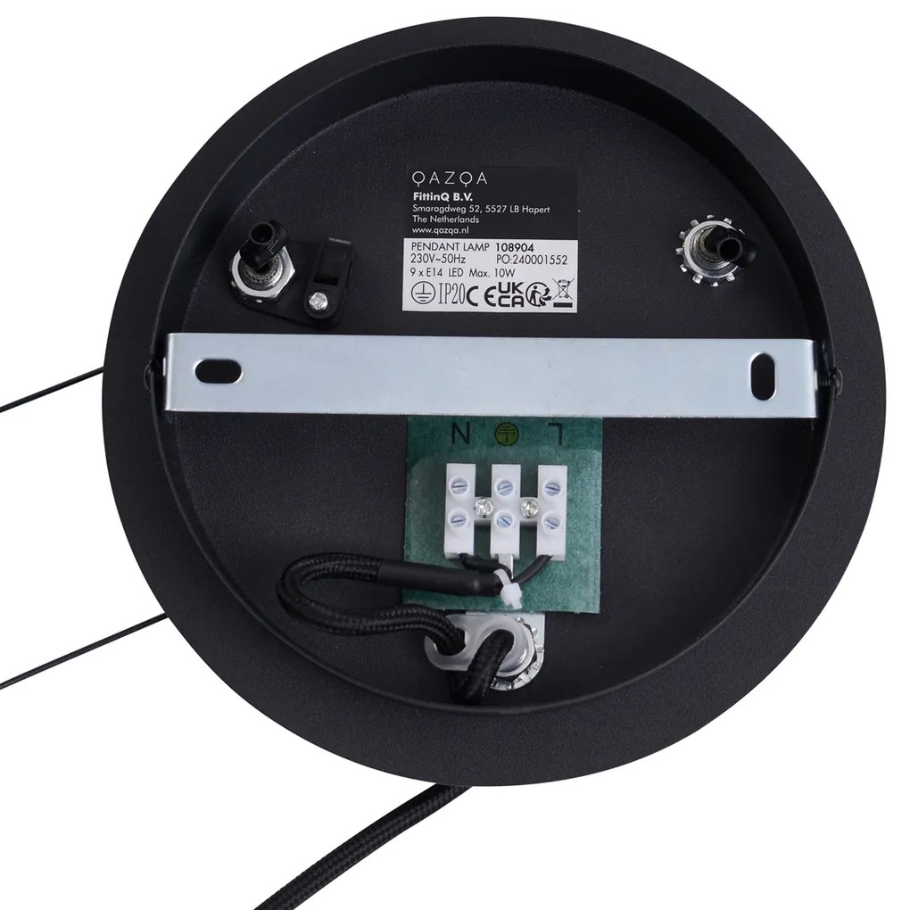 Ipari függőlámpa fekete 7-lámpás - Knight