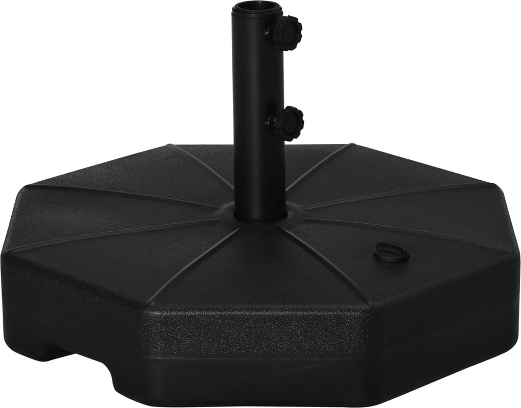 Outsunny 40 kg-ig Tölthető Napernyő Állvány, Okttogonális Napernyő Tartó, Napernyő Súly, 38/48mm Átmérőjű Állvány Napernyőhöz, Teraszra, Erkélyre, Ker