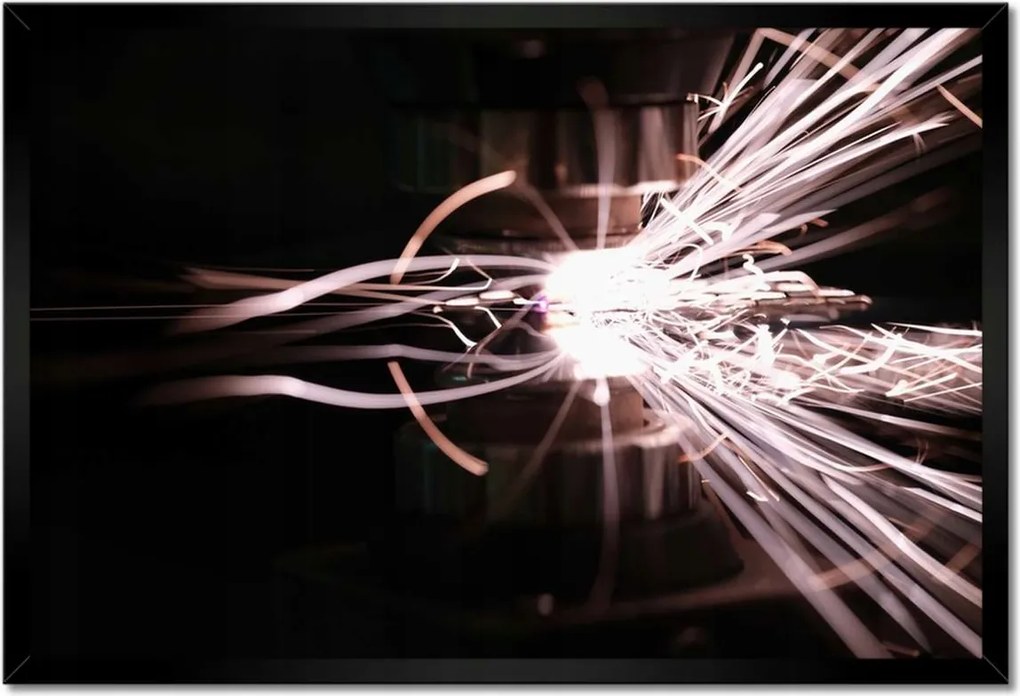 Poszterek keretben 60x40 Világos szikrák fémből