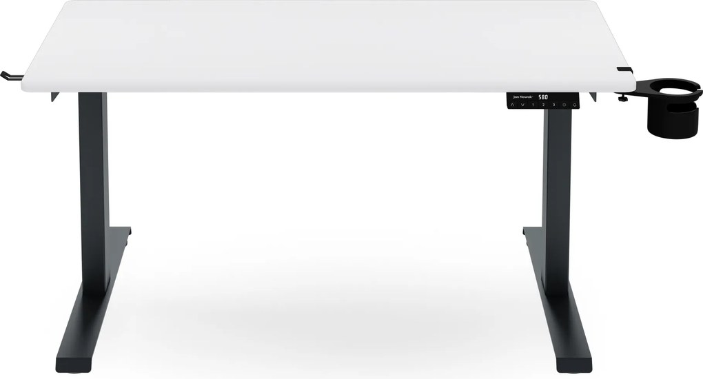 Elektromos íróasztal magasságállítással ergonomikus antracit-fehér, 1200x600 mm: ARIA