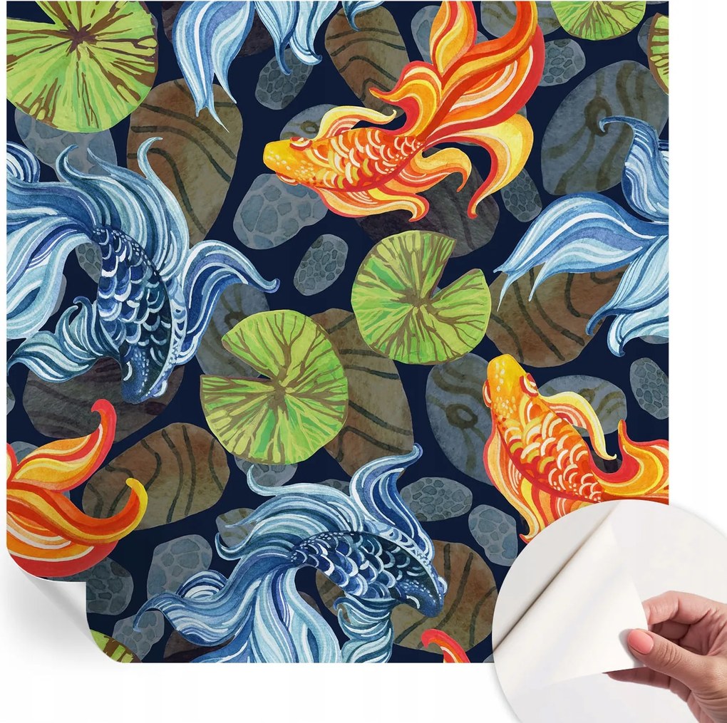 Fotótapéta Fali tapéta Hálószobába és Nappaliba Hal minták 250x250 cm