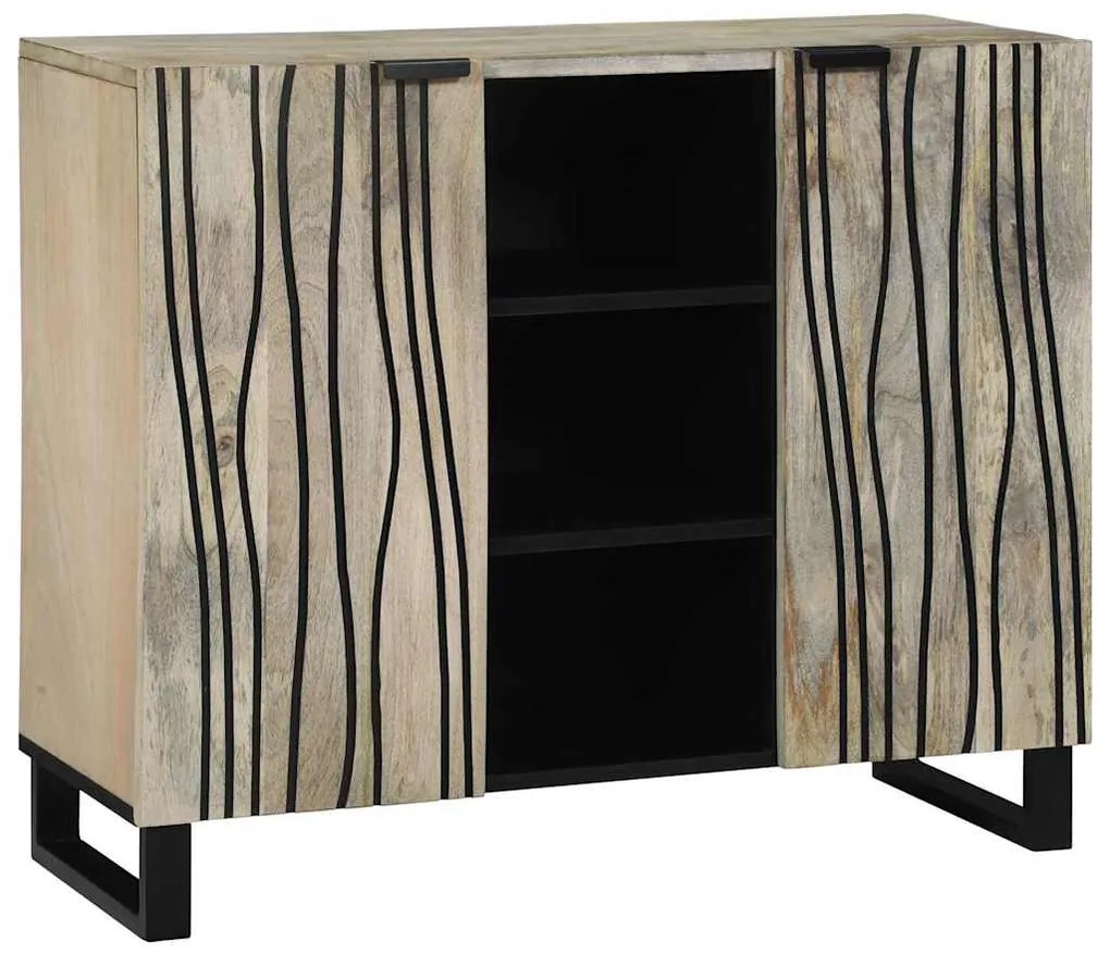 Komód Fehér 90 x 33 x 75 cm tömör mangófa