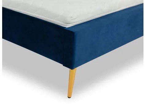 Franciaágy 140 cm Bleash New (szürke + arany) (ágyráccsal). 1104103