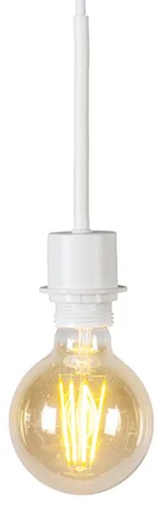 Modern függőlámpa fehér fekete árnyékolóval 50 cm - Combi 1