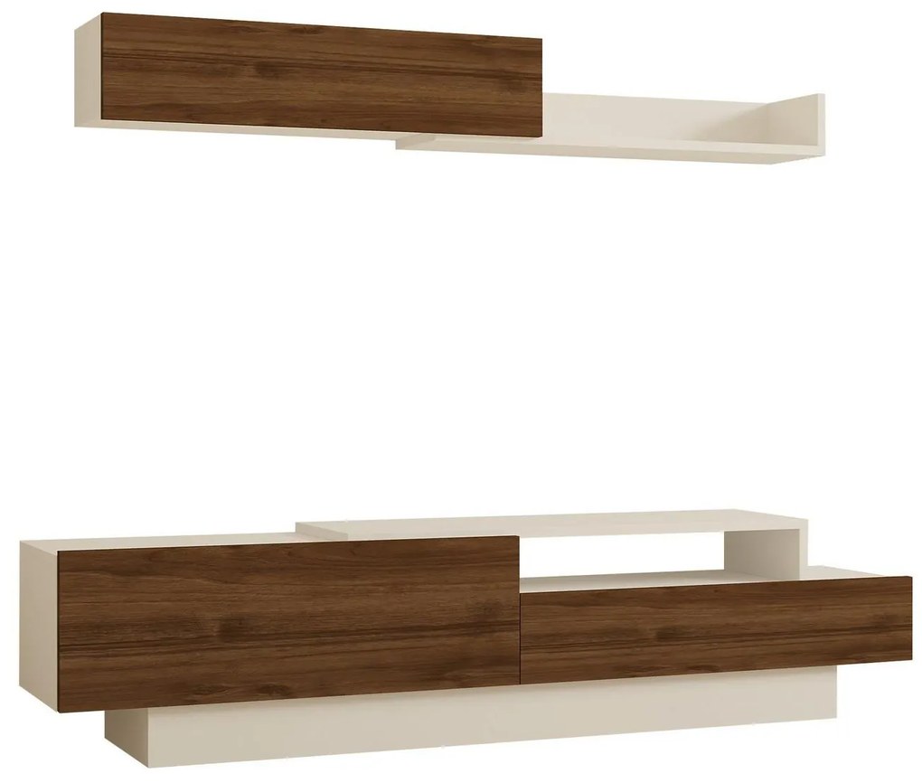 Nappali fal Elda (fehér + dió). Akció -26%. 1089167