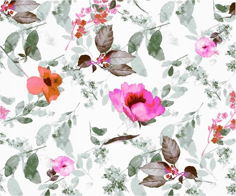 Abrosz bőr flanel 120x150 minta 2 virág