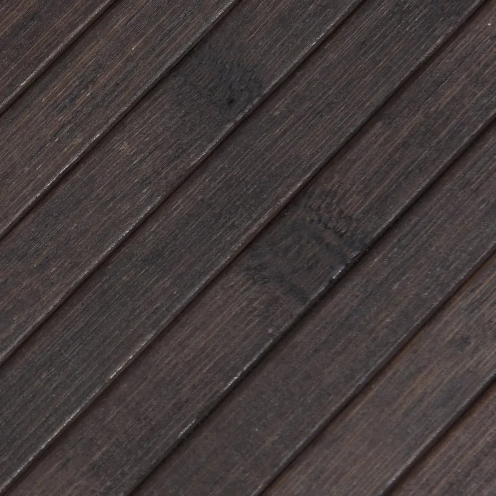 négyszögletű sötétbarna bambusz szőnyeg 100 x 200 cm