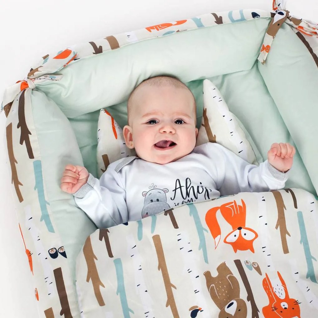 Többfunkciós babafészek párnával és paplannal New Baby nyuszi