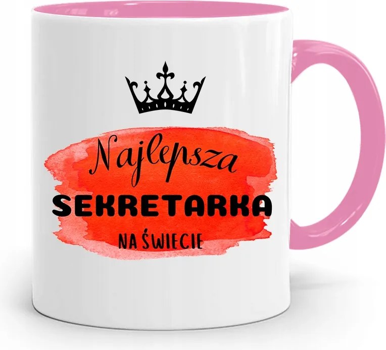 Rózsaszín Bögre Ajándék Titkárnőnek Legjobb nyomott mintával