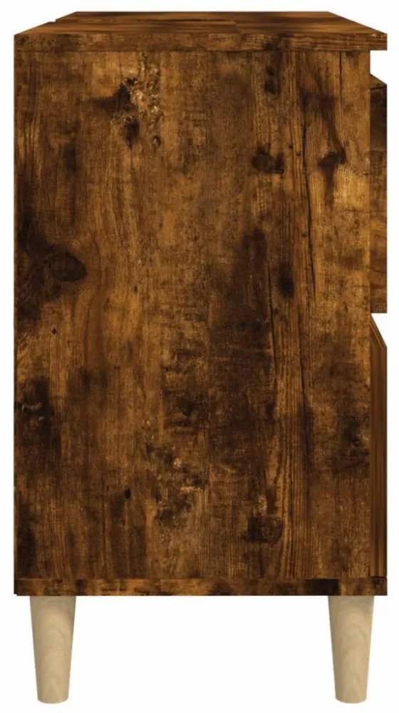 füstös tölgy színű szerelt fa mosdószekrény 80 x 33 x 60 cm