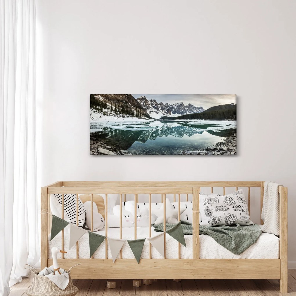 Kép - tó télen (120x50 cm)