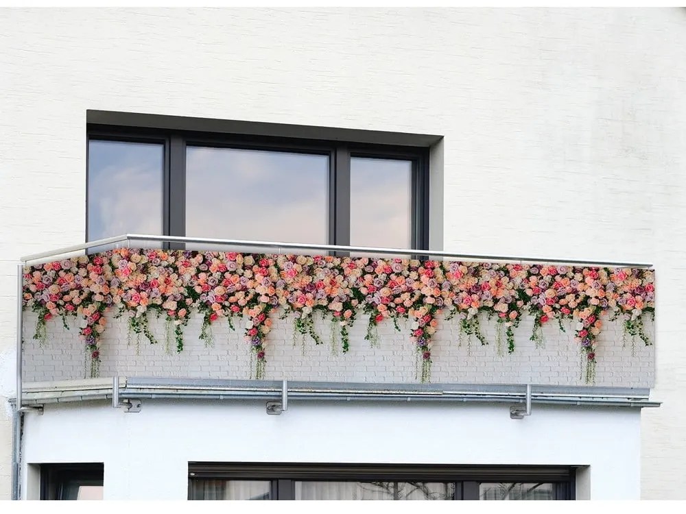 Műanyag belátásgátló erkélyre 500x85 cm Roses - Maximex